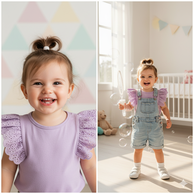 Kız Çocuk Tişört Lila