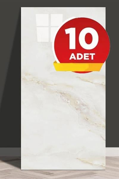  10 Adet, 30x60 Cm Vizon Mermer Desenli Kendinden Yapışkanlı Seramik Köpük Banyo PVC Duvar Paneli-M056