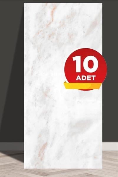 10 Adet, 30x60 Cm Beyaz Bej Bulut Kahve Mermer Desenl Kendinden Yapışkanlı Mutfak Banyo Pvc Panel-M1028