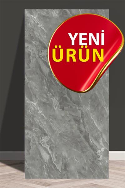 30x60 Cm Lüx Gri Mermer Desenli Kendinden Yapışkanlı Seramik Köpük Banyo PVC Duvar Paneli-M090