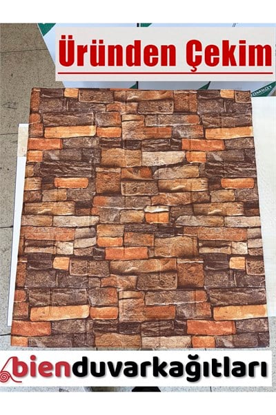 70x77 Cm Beyaz 0,54M² 3d Kendinden Yapışkanlı Renkli Antik Tuğla Duvar Kağıdı Kaplama Panel Köpük-FC24