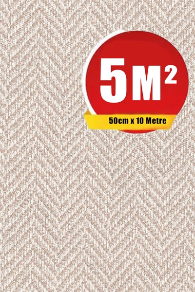 Bien Exclusive 5120 Florida Wave Dalga, Balık Sırtı Desen Krem Ekru Rengi Duvar Kağıdı 5 M²