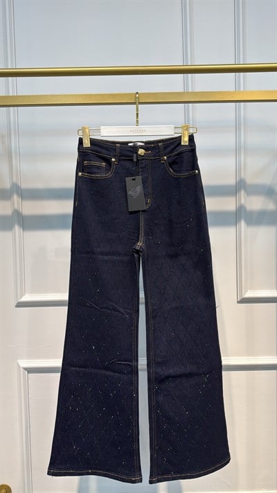 GHİSA 8079 BAKLAVA DESEN İTHAL KOT PANTOLON