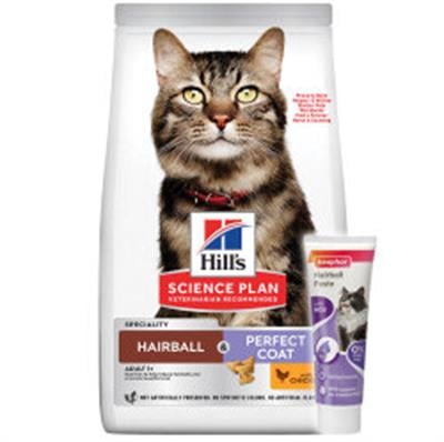 Hills 1.5kg Hairball Perfect Coat Tüy Yumağı Kontrol Tavuklu Kedi Maması  + Beaphar Malt Macun 100 Gr