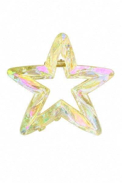 Yıldız Mandal Toka (Hologramlı Sarı)