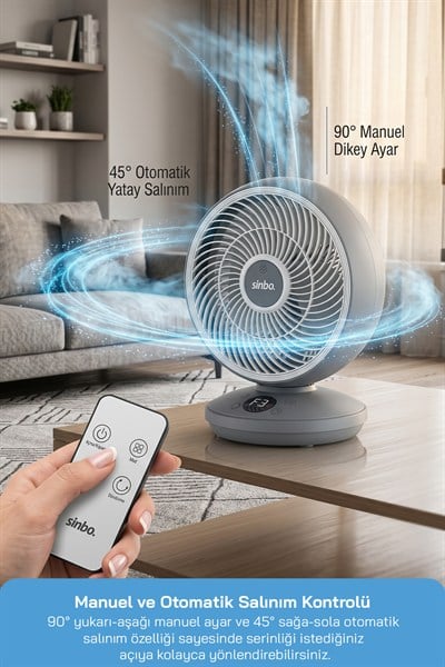 SİNBO SF-7702 MASAÜSTÜ VANTİLATÖR FAN