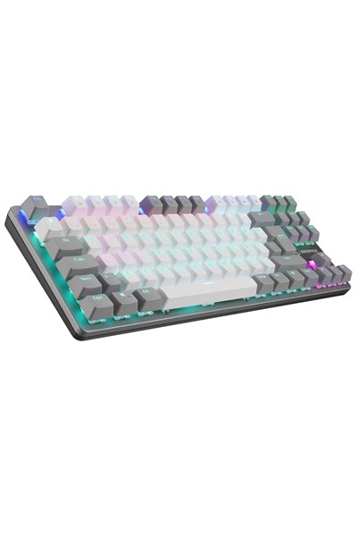 Snug K14 Beyaz/gri Kırmızı Red Switch Rainbow 87 Tuş Tkl Mekanik Gaming Oyuncu Klavyesi Kompakt