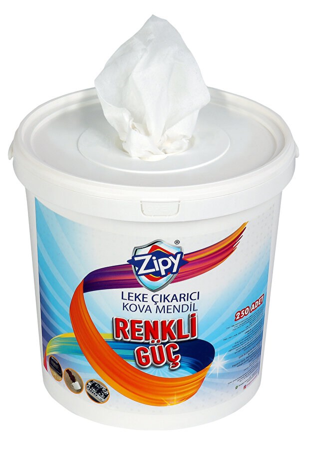 Zipy 250 Adetli Leke Çıkarıcı Islak Kova Mendil - Güçlü Temizlik