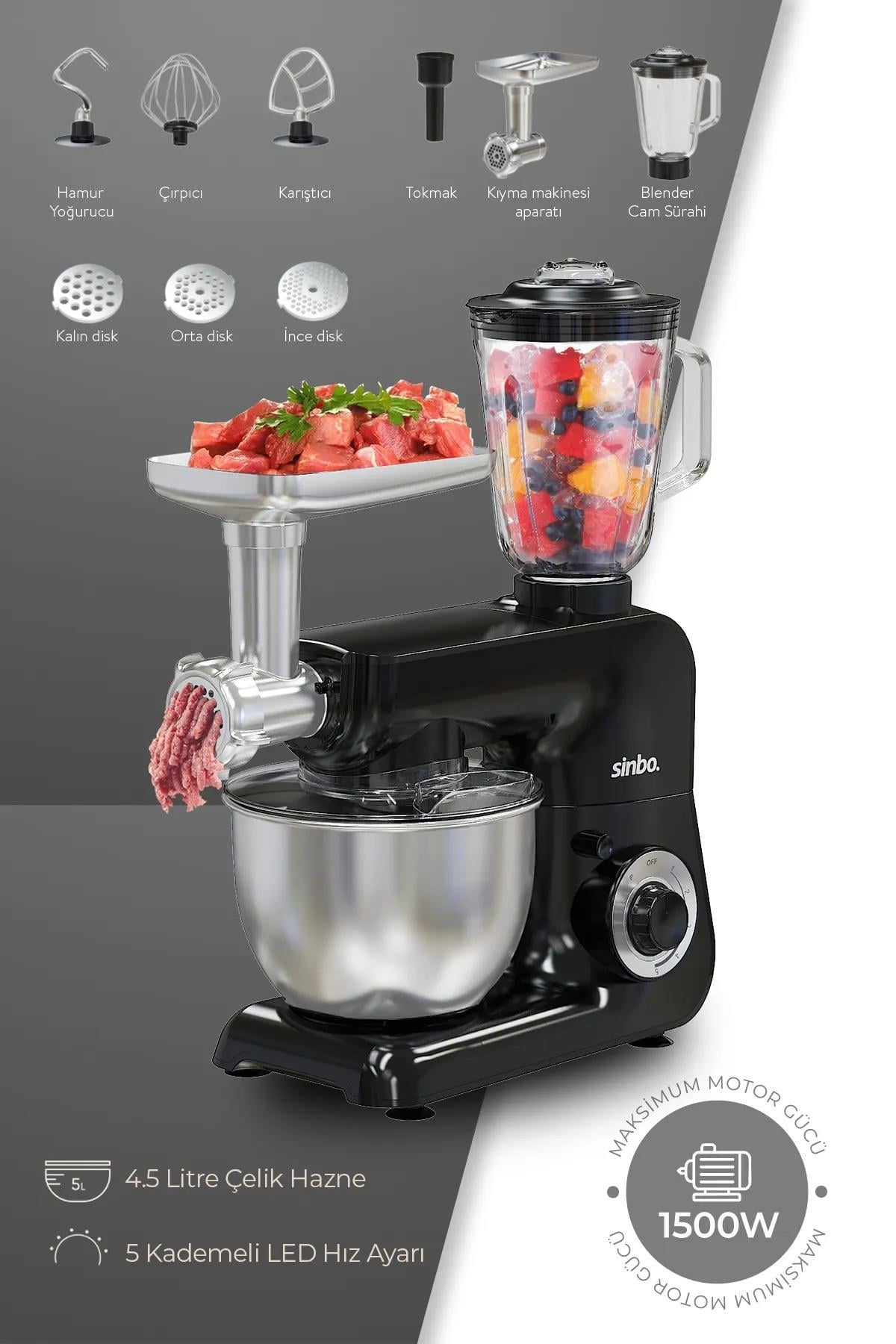 サンビーム　ミックスマスター　2359-40 SMX-2775 Çok Amaçlı Mutfak Şefi ( Hamur - Kıyma - Blender Makinesi