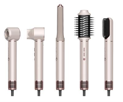 Pro Compact Uzun Multi-styler Saç Kurutma Makinesi, Fön Makinesi,5in1,Shd-1729, Çanta Hediye