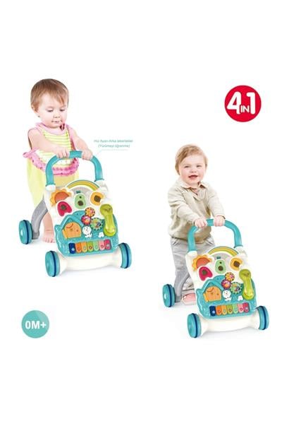 Vardem Piyanolu 4 in 1 Bebek Yürüteci Turkuaz ( BIB-6017 )