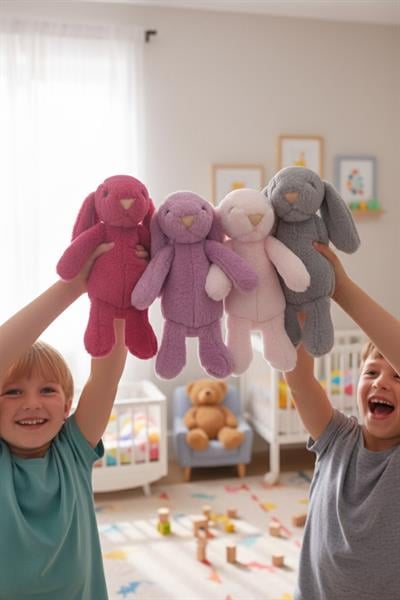 Yumuşacık Peluş Tavşan Hediyelik Bebek Uyku ve Oyun Arkadaşı 45 cm Oyuncak
