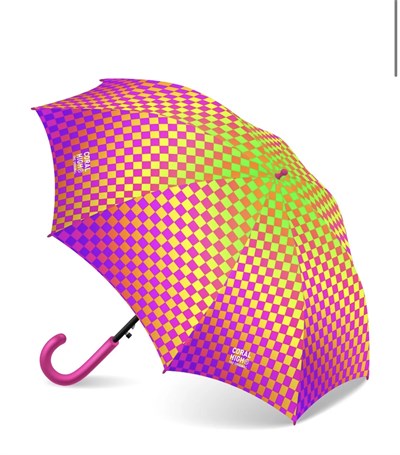 Coral High Kids Neon Renkli Dama Desenli Çocuk Şemsiyesi 36102