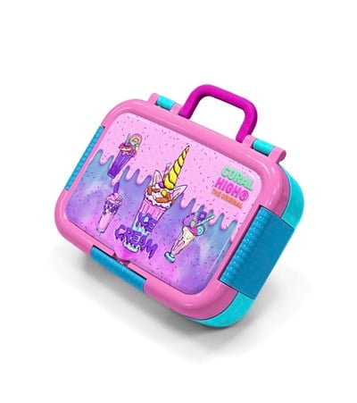 Coral High Kids Pembe Mor Milkshake Dondurma Desenli Paslanmaz Çelik Beslenme Kabı 39257