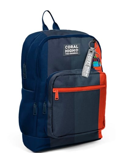 Coral High Kids Renkli Çizgili Dört Bölmeli Okul Sırt Çantası 23782