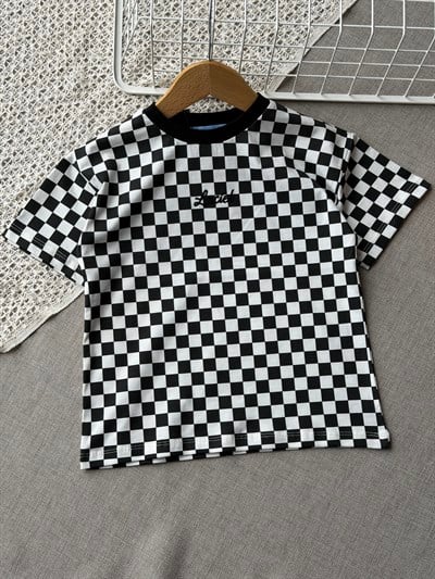 Laciel erkek çocuk yazlık damalı t-shirt