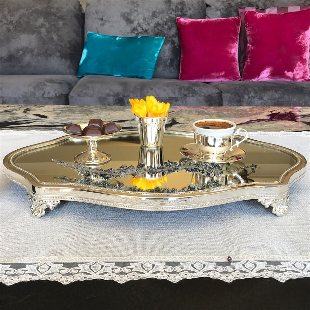 Derya Kenar Kesik Oval Orta Servis Jardinyeri