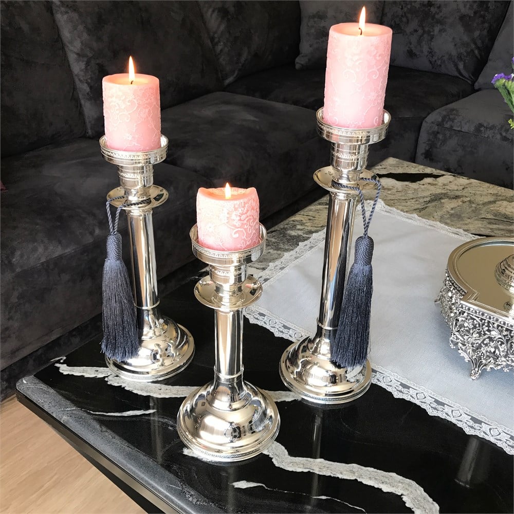 Üçlü Takım Sütun Şamdan