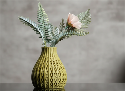 Örgü Dokulu Modern Dekoratif Vazo – Minimal Masaüstü Tasarım