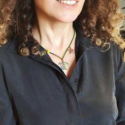 Bilge Kaplumbağa Kolye Deniz Yıldızlı