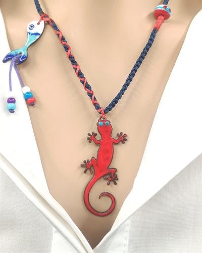 Gekko Kolye Kırmızı Balıklı