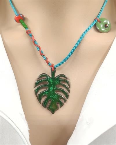 Monstera Kolye 1 Yeşil Nazarlıklı