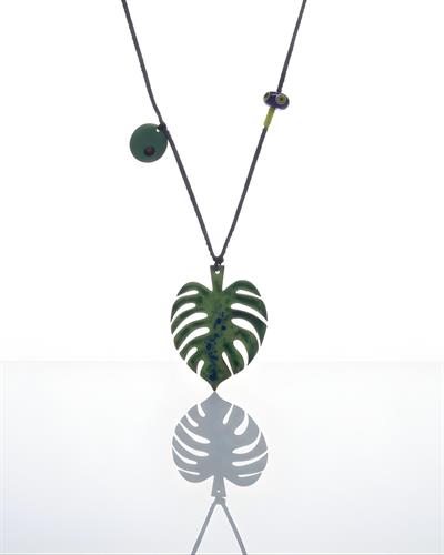 Monstera Kolye Yeşil Nazarlıklı