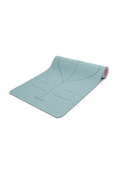 Gymo Pro Series Hizalamalı 6mm TPE Yoga Matı Pilates Minderi 183x66mm Nane Yeşili
