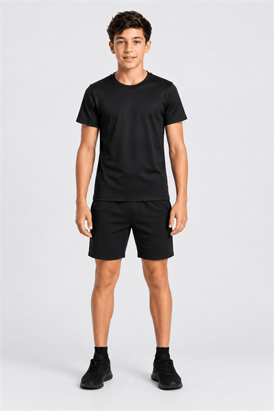 Gymo Sports Basic Erkek Polyamid T-Shirt Siyah Martin