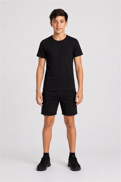 Gymo Sports Basic Erkek Polyamid T-Shirt Siyah Martin
