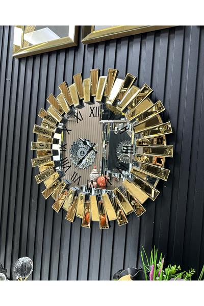 65 cm Altın Renk Piyano Saat Dekoratif ve Şık Tasarım