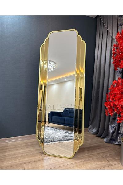 70*180 Cm Gold Çerçeve Ve Gold Aynalı Ayaklı Boy Aynası