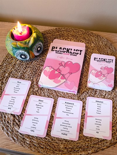 Blacklist Yasaklı Kelime Oyunu Çiftler Yarışı  – Kese Hediyeli 50 Kart | Eğlenceli Grup & Parti Oyunu