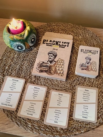 Blacklist Yasaklı Kelime Oyunu Tarih – Kese Hediyeli 50 Kart | Eğlenceli & Öğretici Grup Oyunu