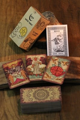 Büyük Antik Spiritüel Tarot Destesi 78 Kart - Arındırma Kesesi Hediyeli