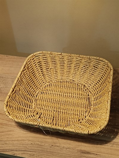 Büyük Boy Hasır Rattan Yuvarlak Sunumluk / Meyve Sepeti / Ekmeklik