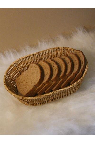 Hasır Rattan Oval Geniş Ekmek Sepeti