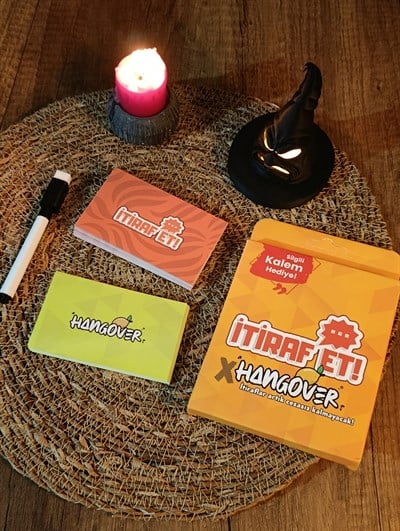 İtiraf Et x Hangover Kart Oyunu - Kese ve Silgili Kalem Hediyeli Eğlendirici Grup Oyunu