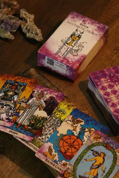 Mor Beyaz Spiritüel Enerji Tarot Destesi 78 Kart