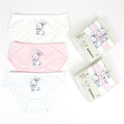 Toptan Tavisan 3'lü Kız Slip Set
