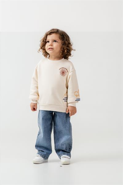 Tuffy Sunshine on Snow Days Baskılı Erkek Çocuk Sweatshirt-0375