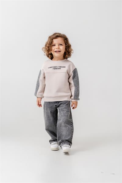 Tuffy Triko Detaylı Erkek Çocuk Şardonlu Sweatshirt - 0255