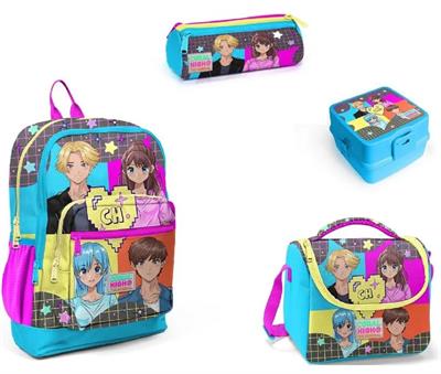 CORAL HİGH Anime Gençlik Temalı ilkokul Çanta seti – DÖRT PARÇALI SET-(5758)