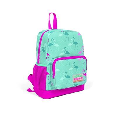Coral High Kids Yeşil Flamingolar Desenli İki Bölmeli Anaokul ve İlköğretim Başlangıç Çantası 23307-(5680)