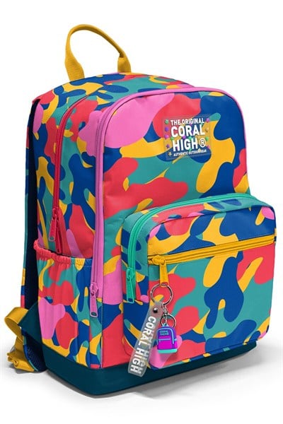 Coral High Renkli Kamuflaj Desenli Okul Sırt Çantası 33232