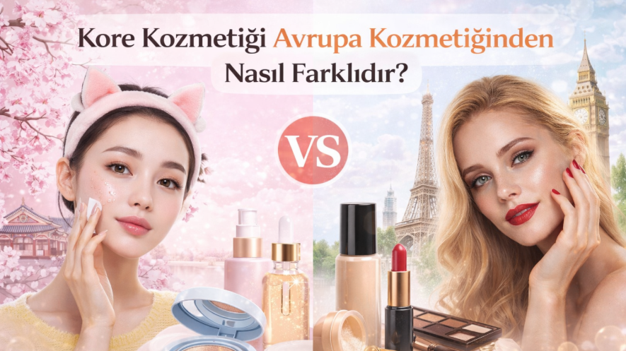 Kore kozmetiği,Kore Kozmetiği ve Avrupa Kozmetiği Arasındaki Farklar Nelerdir?,Avrupa kozmetiği