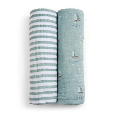 Aden & Anais - Sailing Seas 2li Organik Pamuklu Müslin Set