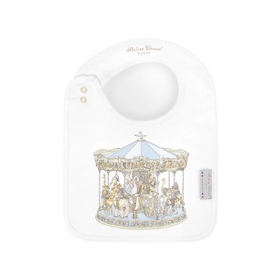 Atelier Choux - Carousel Mavi Önlük & Müslin Set