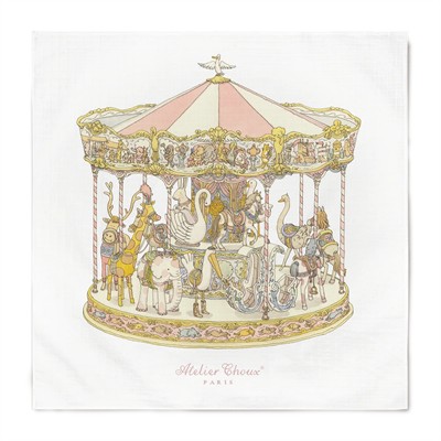Atelier Choux - Carousel Pembe Önlük & Müslin Set