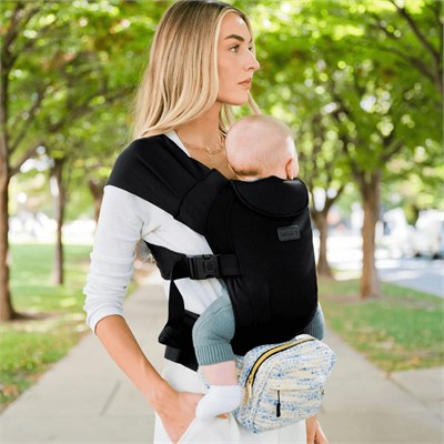 TushBaby - Pearl Wrap Kumaş Bebek Kanguru Siyah